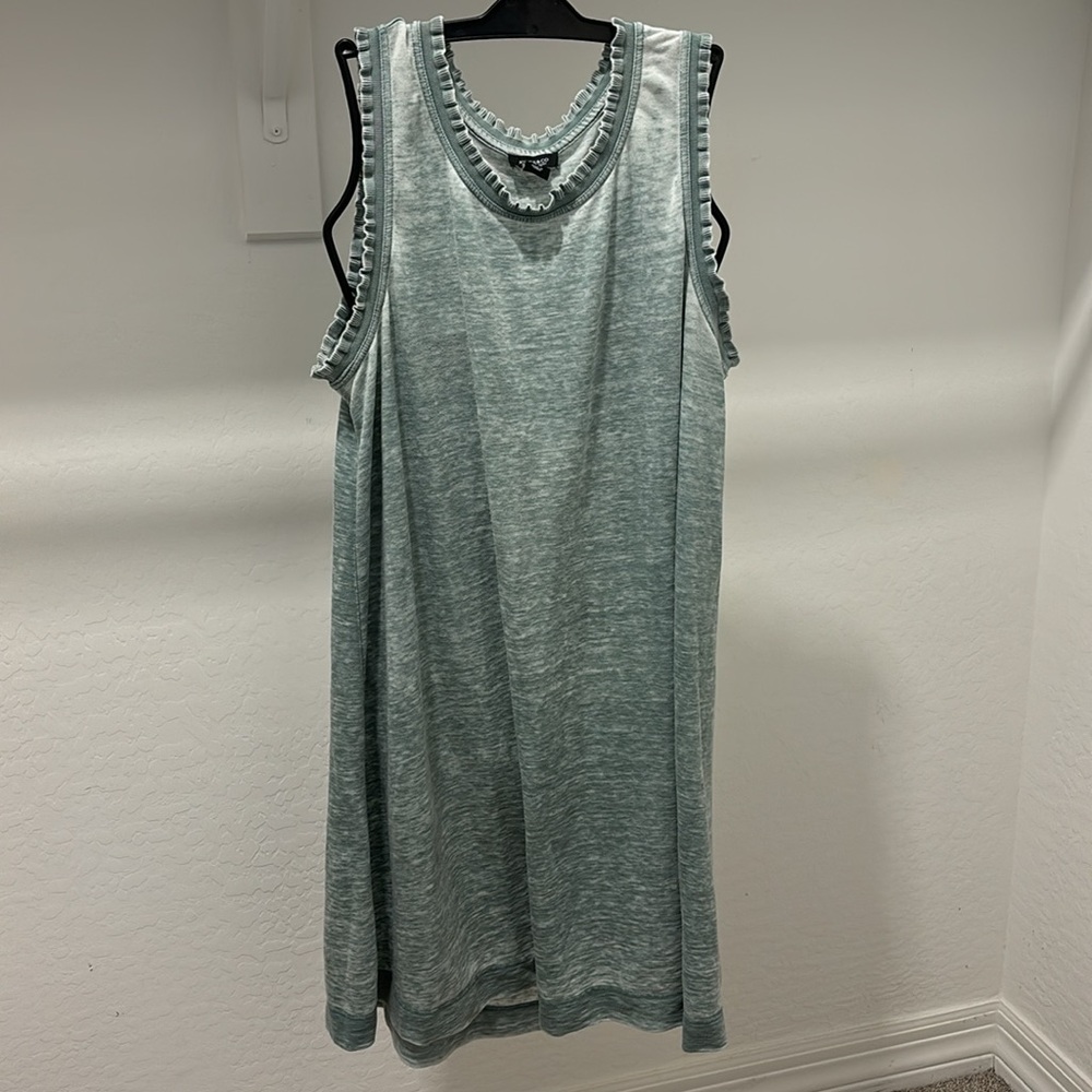 Ruffle Sleeve Tank Dress - Size 2X